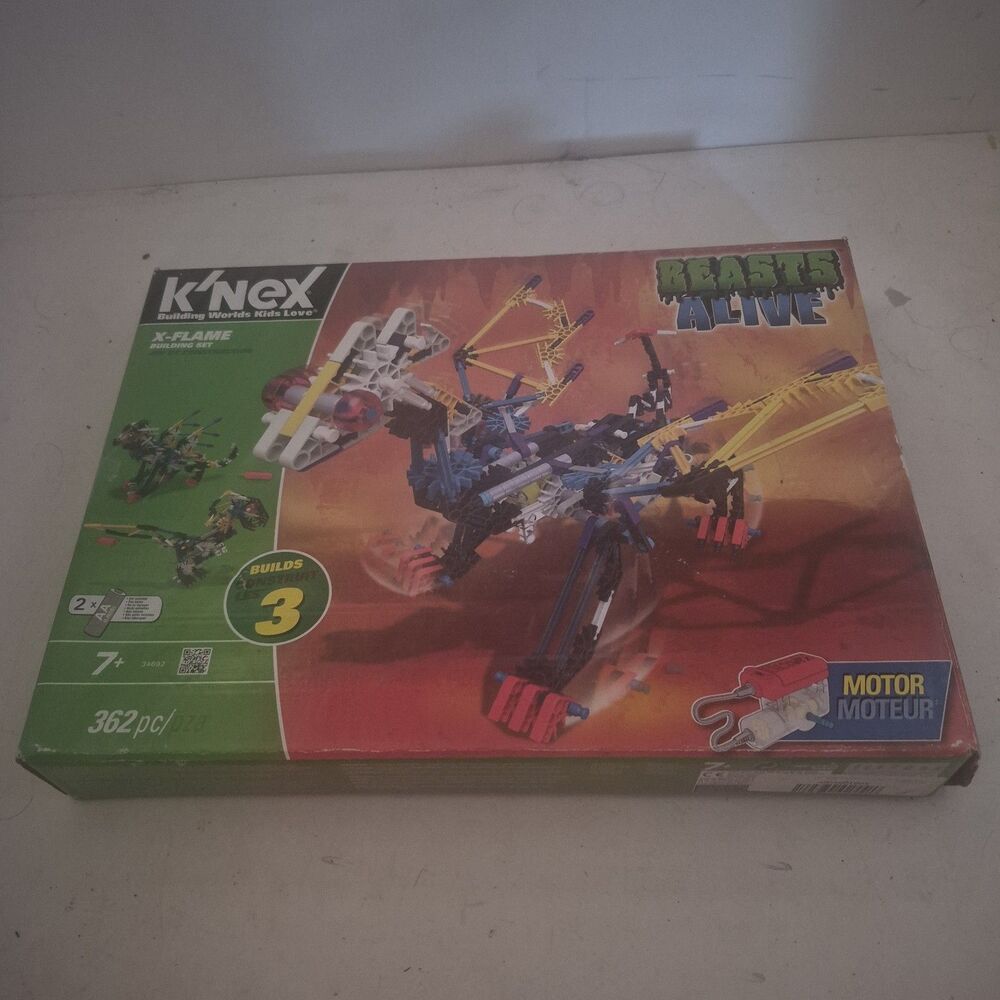 K'NEX X-Flame Beasts Alive Building Set Construction Toy KNEX 34692 Motorized